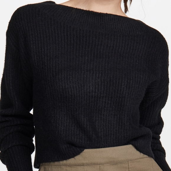 Anthropologie Line & Dot black cropped sweater - Picture 9 of 10